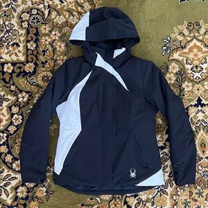 Spyder “Amp” Women's Black and White Ski Jacket size 10 or size M